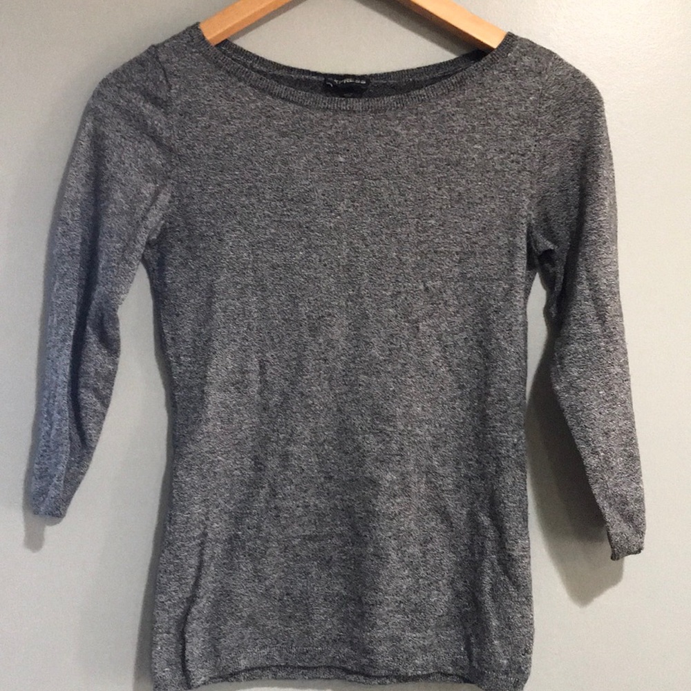 Heather Gray 3/5 sleeve top